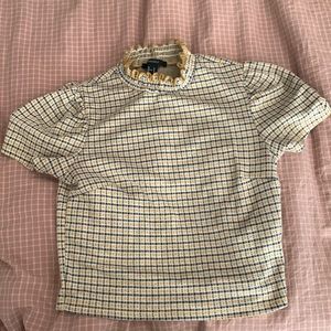 Forever 21 yellow gingham crop top
